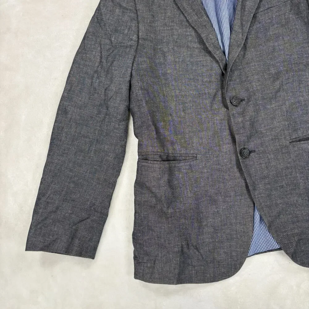 Banana Republic Mens Blazer 40R Gray Tailored Slim Fit Sport Coat Jacket